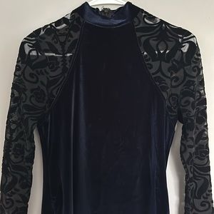 Navy maternity dress